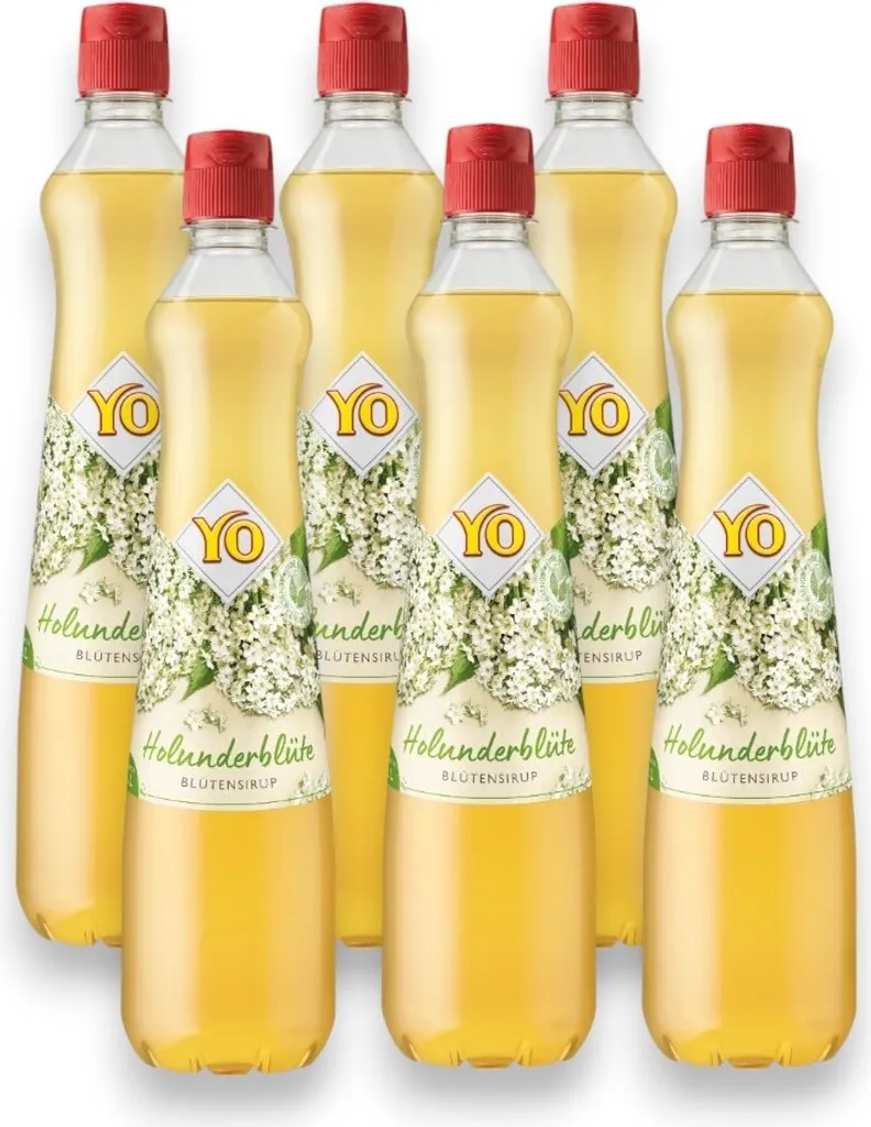 YO Sirup Holunderblüte Vegan ohne Pfand | 700ml (6er Pack)