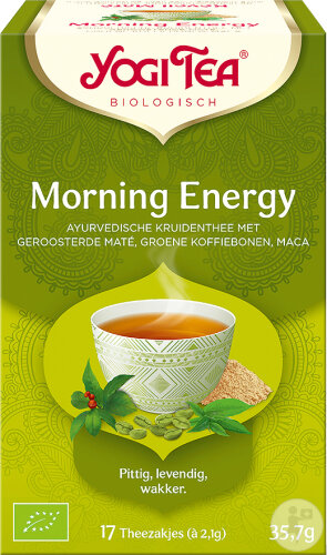 Yogi Tea Morning Energy Mate Maca And Green Coffee Beans Organic 17 Tea Bags