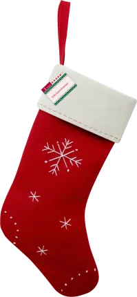 Decorate & set up Santa stocking with snowflakes, felt, 1 pc