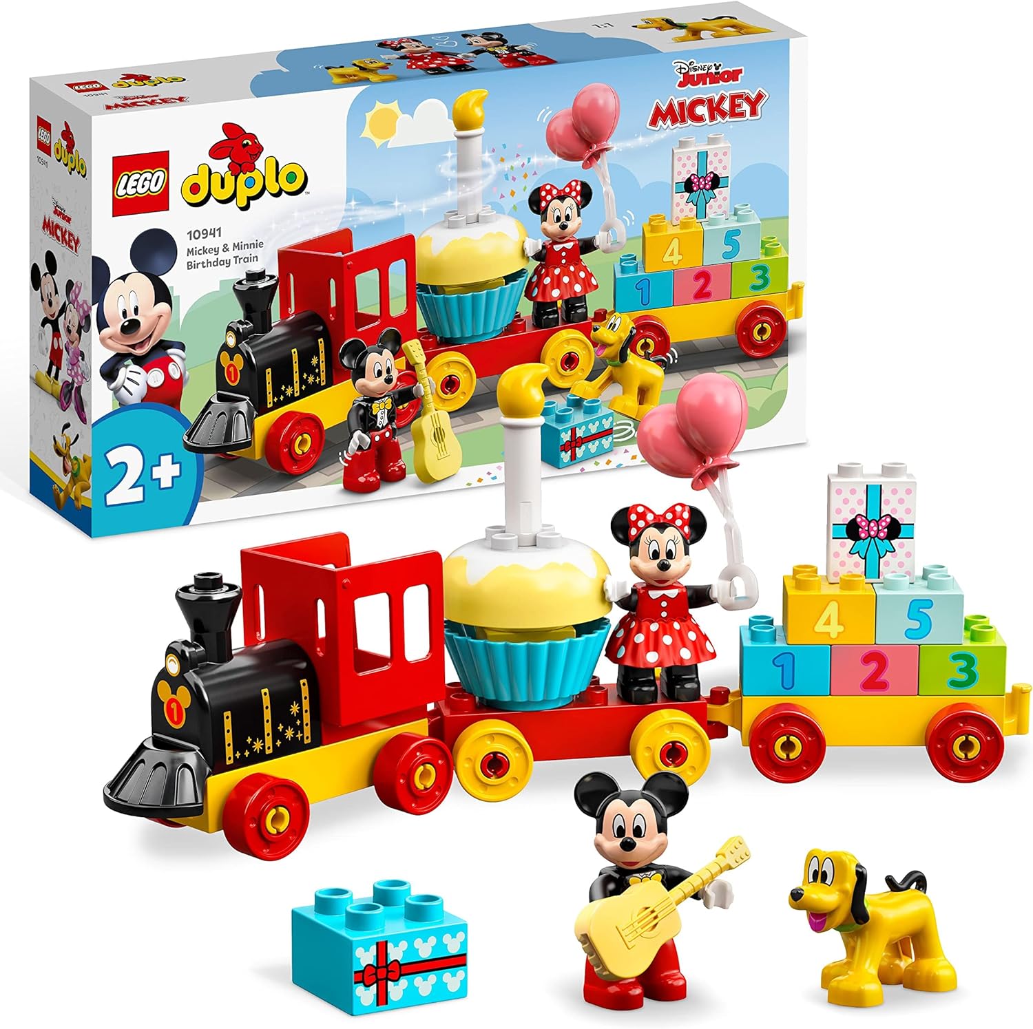 LEGO 10941 DUPLO Disney Mickey and Minnie's Birthday Train, Train Toy with Cake and Balloons, includes Mickey and Minnie Mouse Figurines Gift for Toddlers, Girls and Boys, Ages 2+
Visit t