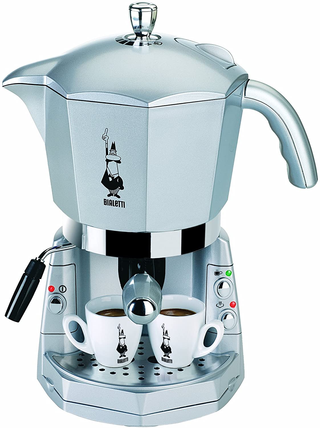 Bialetti Mokona Coffee maker with trivalent system, color: silver