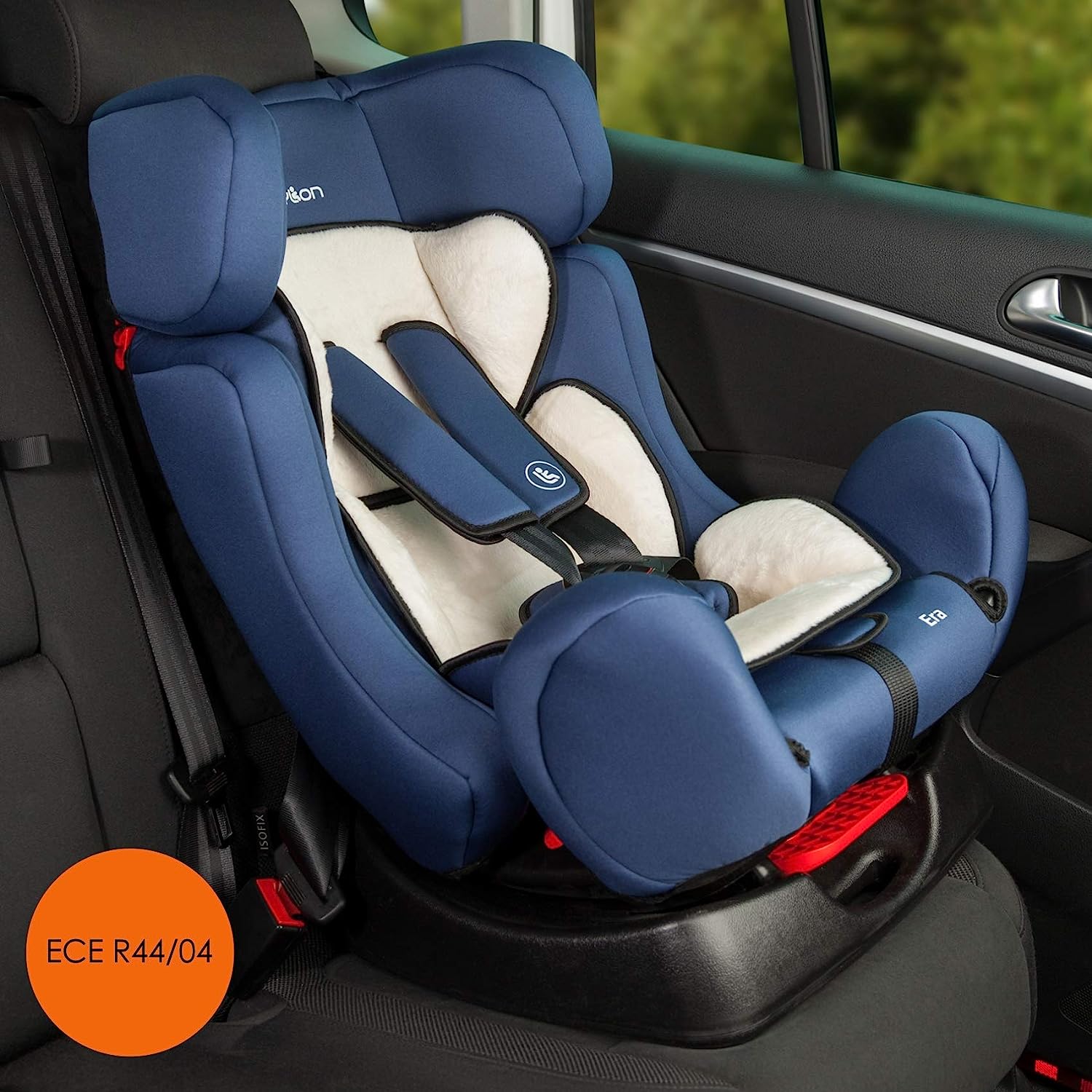 BABYLON Car Era Baby Car Seat Group 0/1/2 Child Seat 0-25 kg (0 to 7 Years) Child Seat with Top Tether 5 Point Safety Belt ECE R44/04 Blue / Light Beige