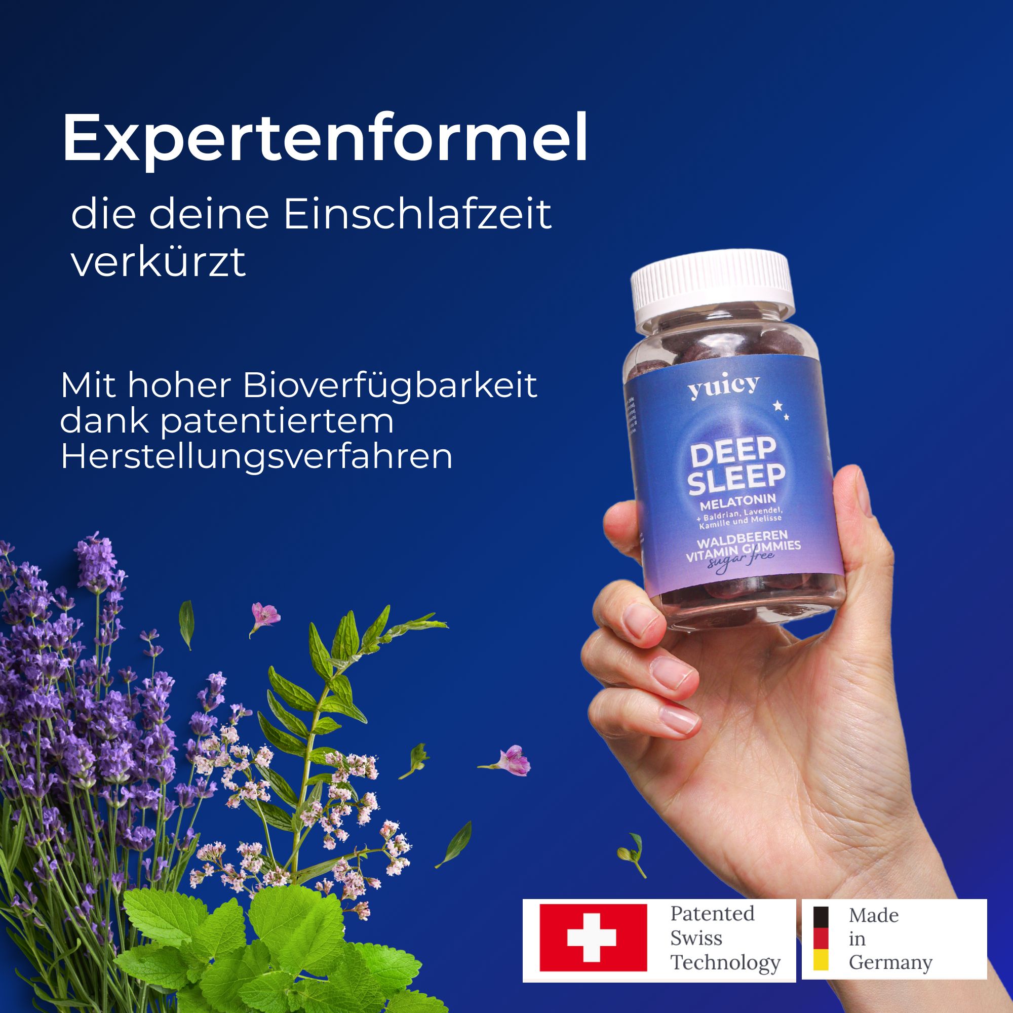 yuicy® Deep Sleep - Melatonin Einschlaf-Gummies