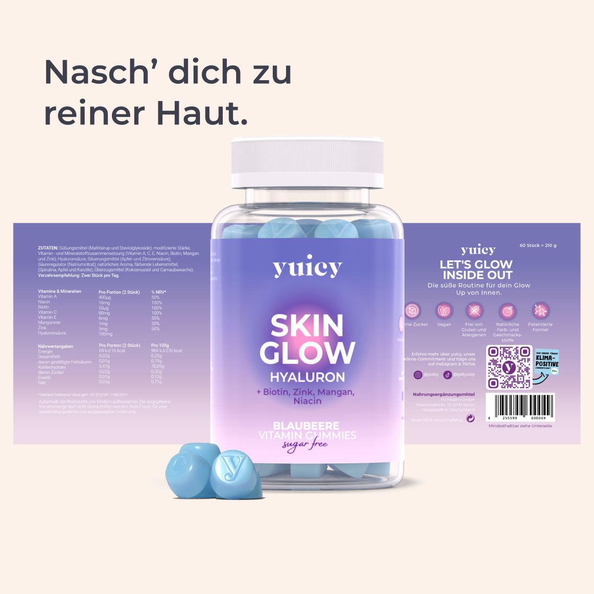 yuicy® Skin & Tan Glow - Vitamine für Haut & Teint