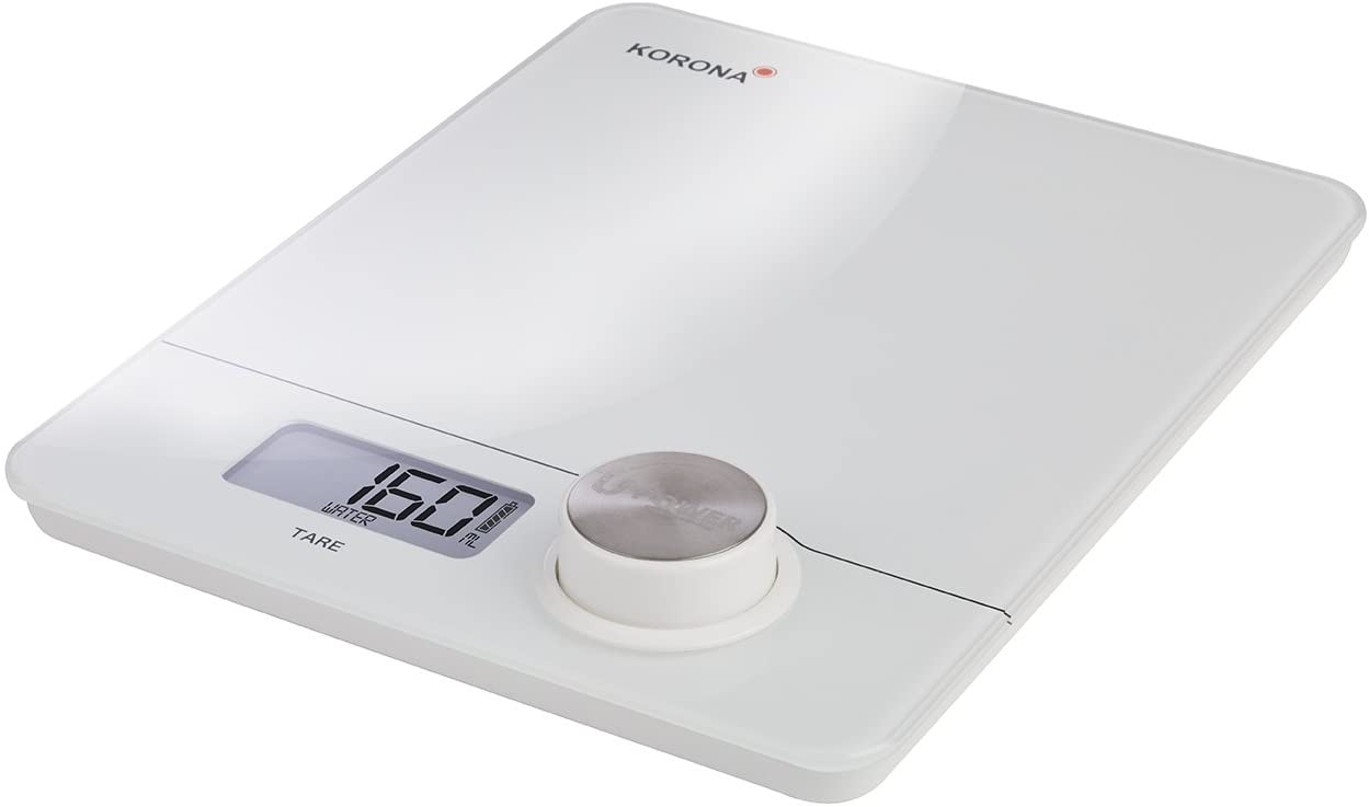 Korona Pia 76160 Electronic Kitchen Scales | Battery-free and Environmentally Friendly | White | Digital