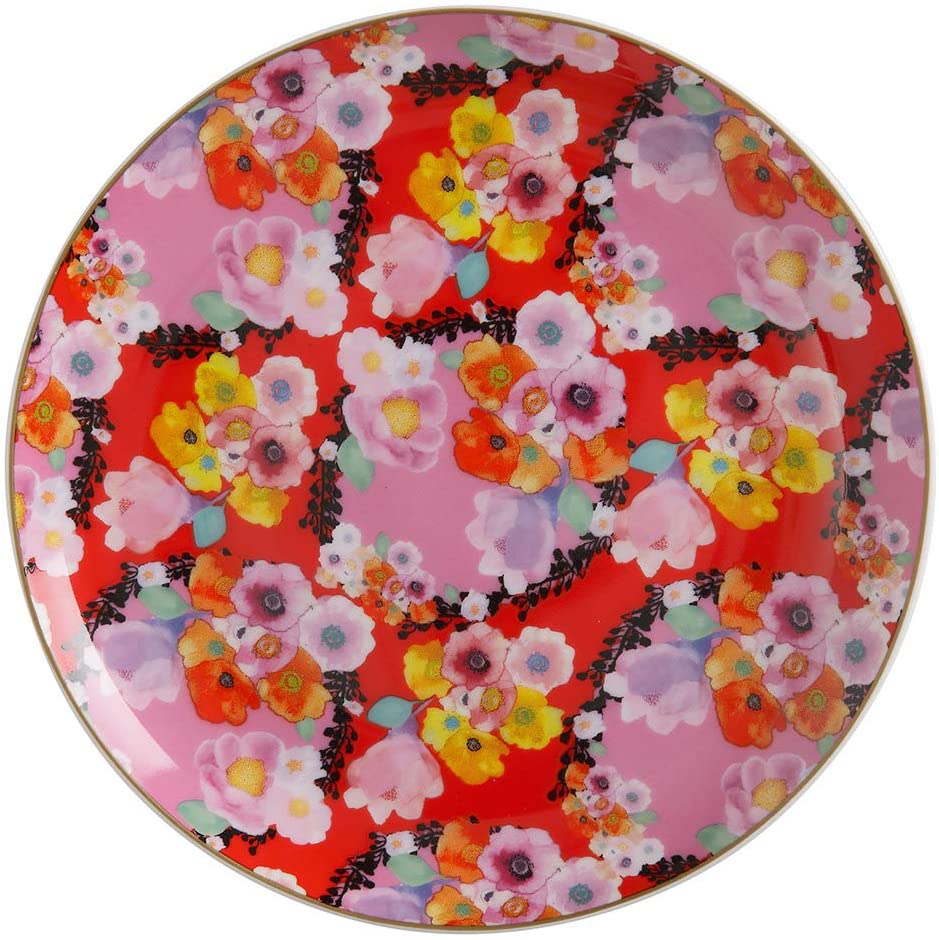 Maxwell & Williams DX0181 Bloems Bone China Porcelain Plate, Multi-Colour, in Gift Box