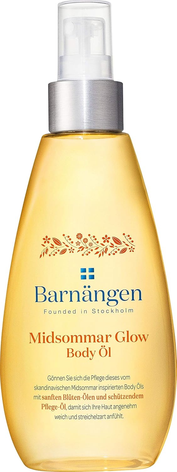Barnängen Midsommar Glow Body Oil Content: 150 ml Body Care Oil with Flower and Care Oil for Soft and Nourished Skin