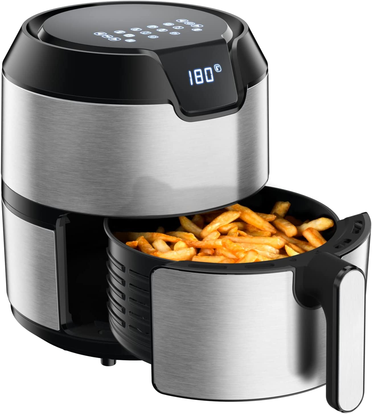 Moulinex Easy Fry Deluxe EZ401D Oil Fryer for Healthy Preparations, Cold Hot Air, Compact Design, Temperature Setting, Timer, 8 Menus, Air Pulse