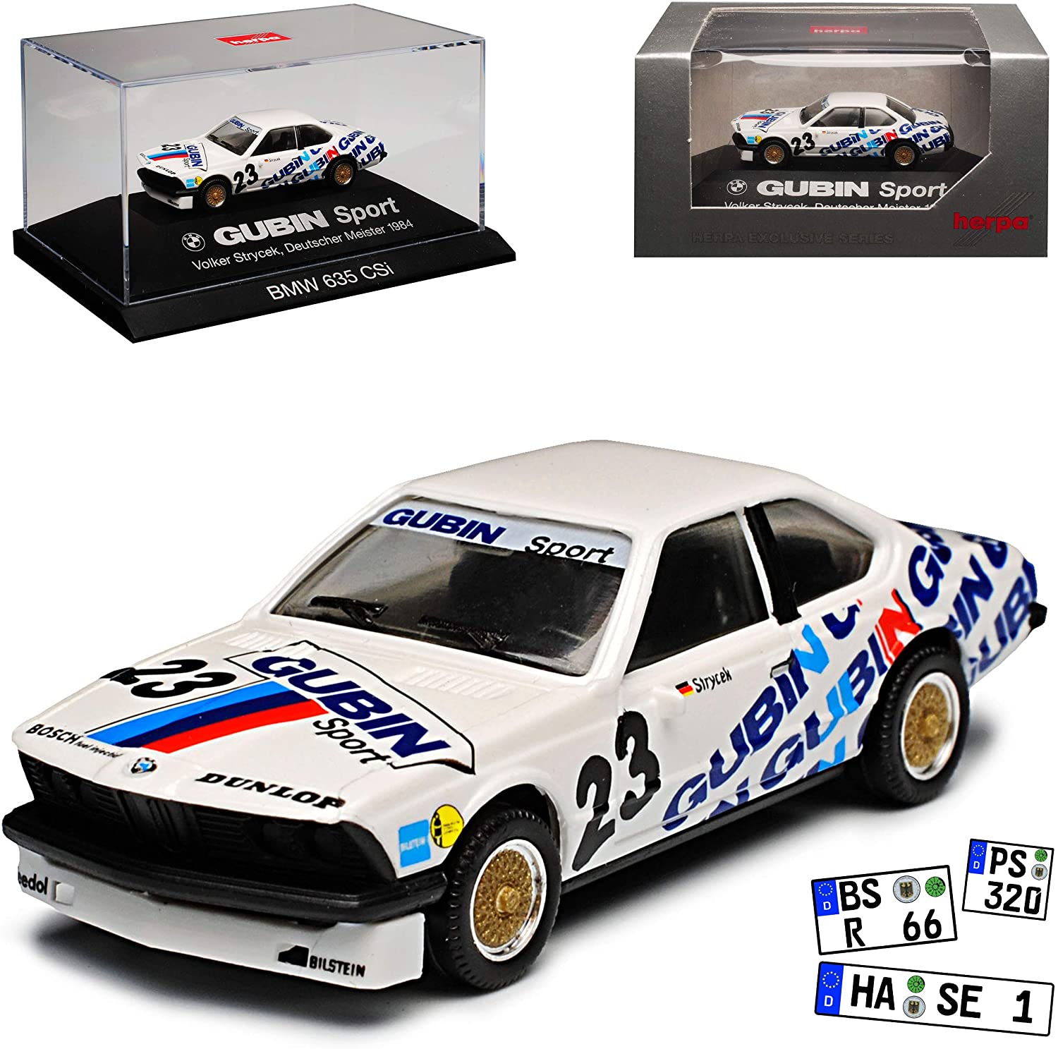 Herpa Model Car With Or Without Individual Number Plate B-M-W 6 Series 635 