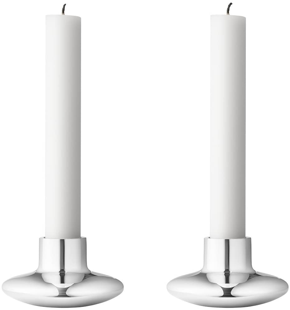 Georg Jensen HK Stainless Steel Candle Holder, Set of 2