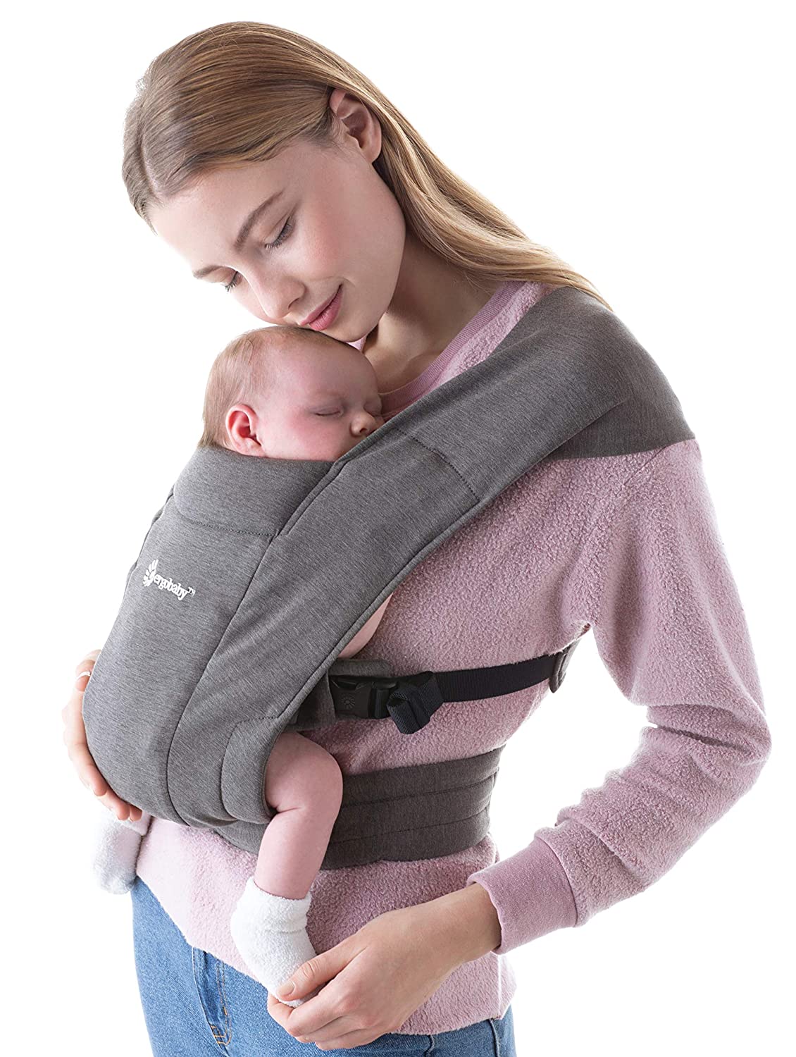 Ergobaby baby carrier for newborns from birth extra soft, Embrace front carrier baby carrier bag ergonomic (Heather Grey)