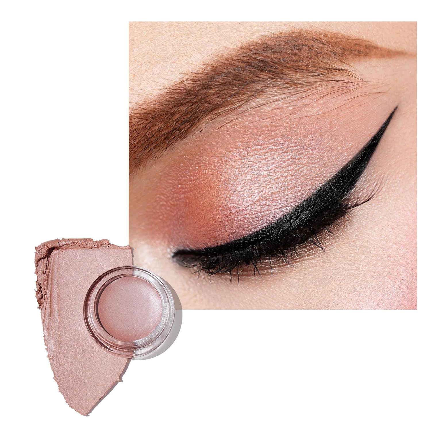 Matt Eyeshadow Peach Pink, Waterproof Eyeshadow, Primer, Fine Texture Lasts 16 Hours, Quick-Drying Smudge-Proof Matt Surface, Vegan, 06 g (CM05) Nubile