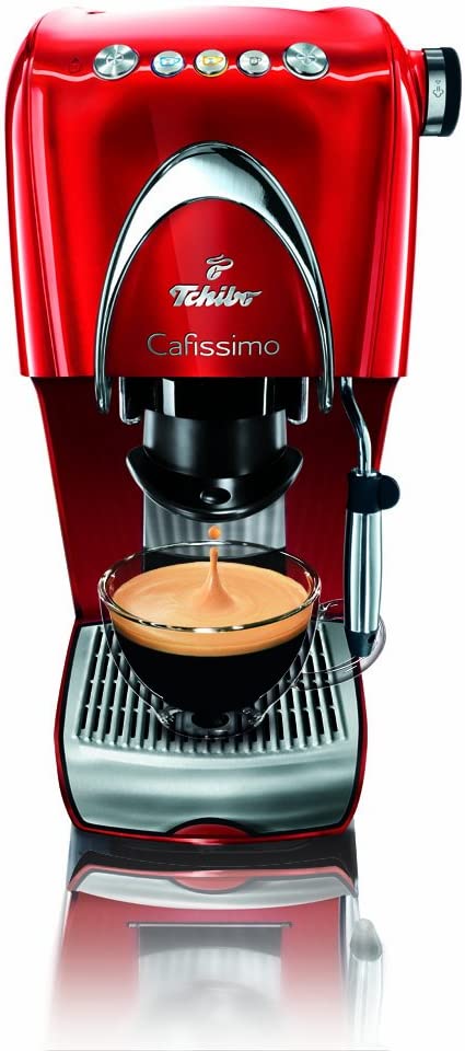 Tchibo Cafissimo Coffee 279330 Classic Espresso/Coffee, Coffee Maker Filter Coffee/Cream/Milk Foam, Hot Red