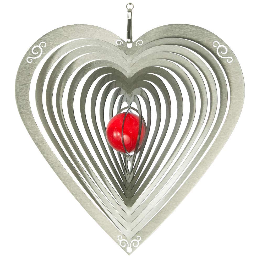Stainless Steel Heart Wind Chime/165 – 152 Cm – Dimensions: 17X17 Cm – With