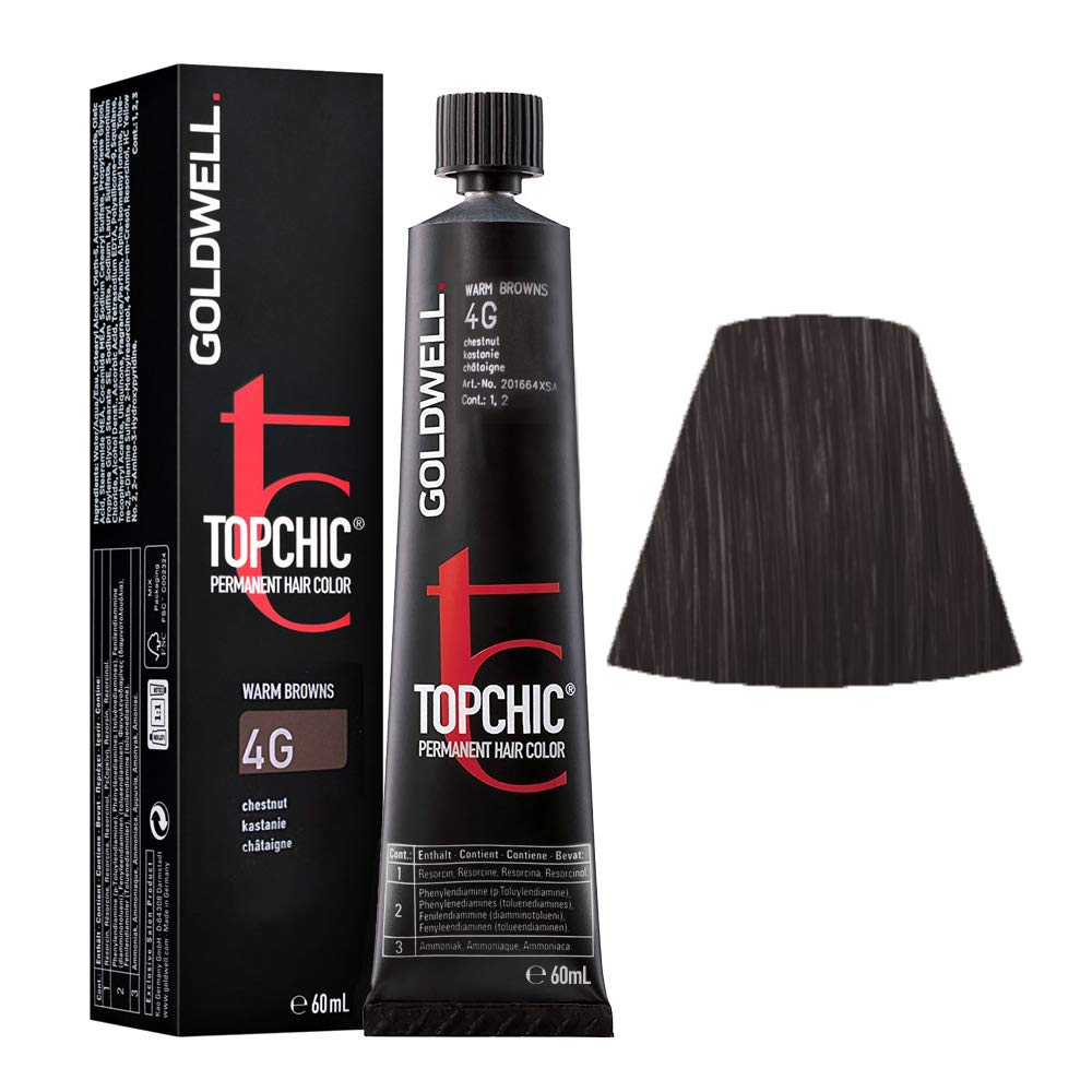 Goldwell Topchic Hair Color Chestnut 4G, Pack of 1 (1 x 60 ml)