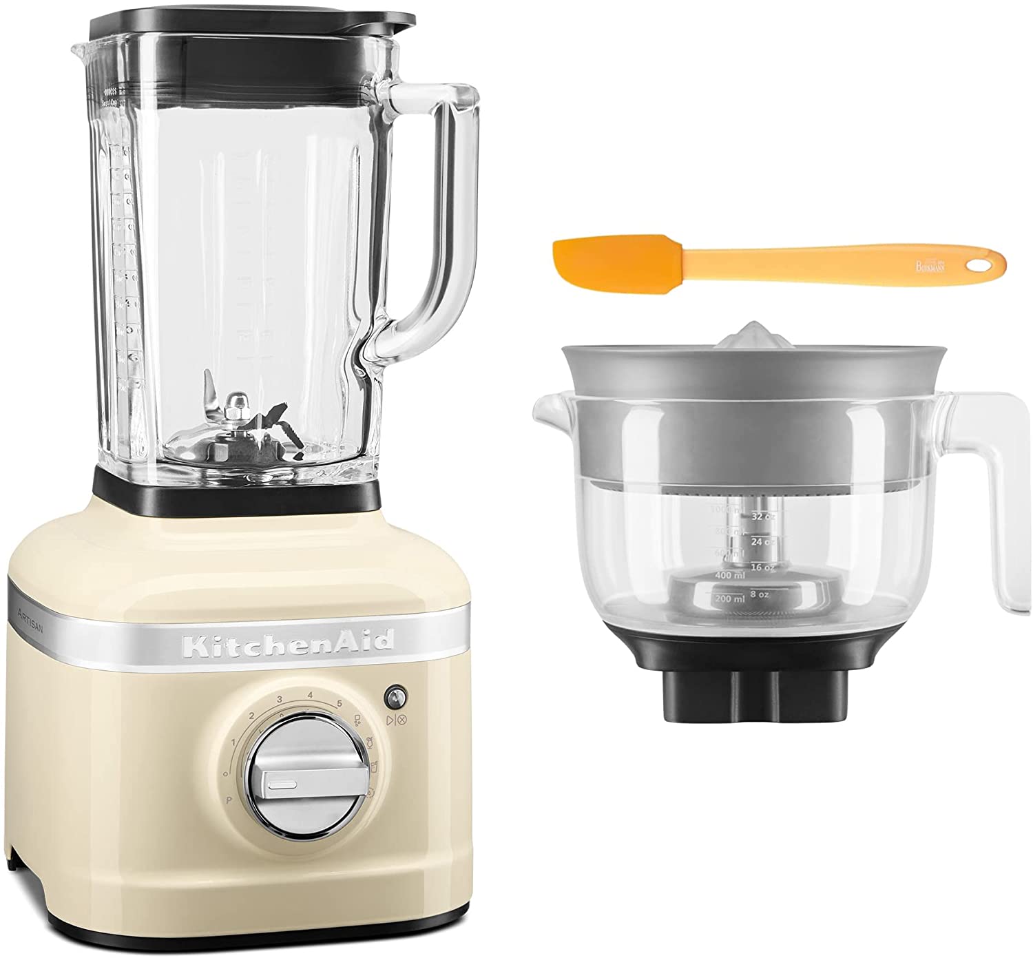 Kitchenaid Artisan Blender Starter Set K400 (5KSB4026EAC) - Includes 1 Litre Citrus Juicer (5KSB1CPA), Mini Dough Scraper