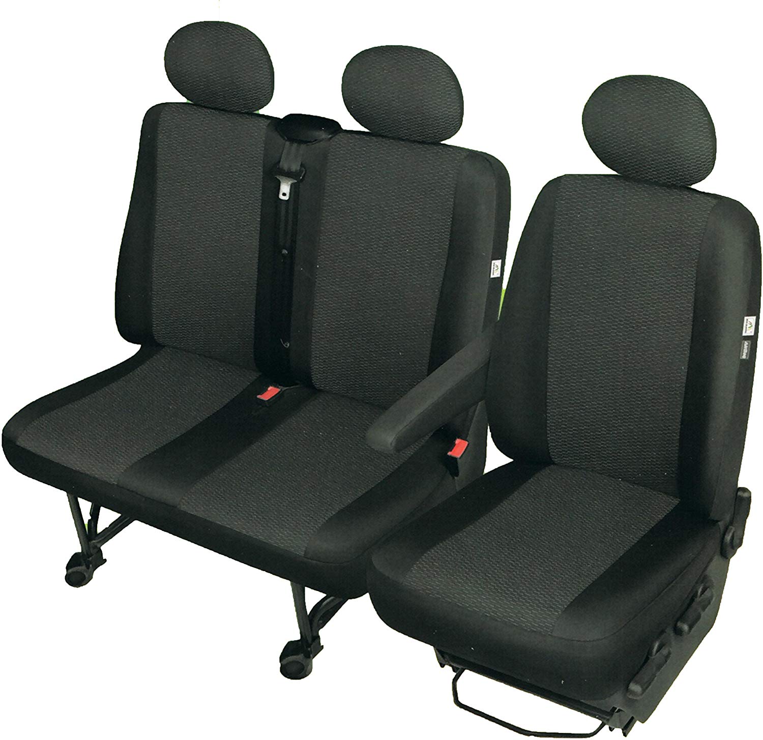 SEAT COVERS Renaut Trafic Front Drivers + Double Bench Three Seater TÜV Tested Quality