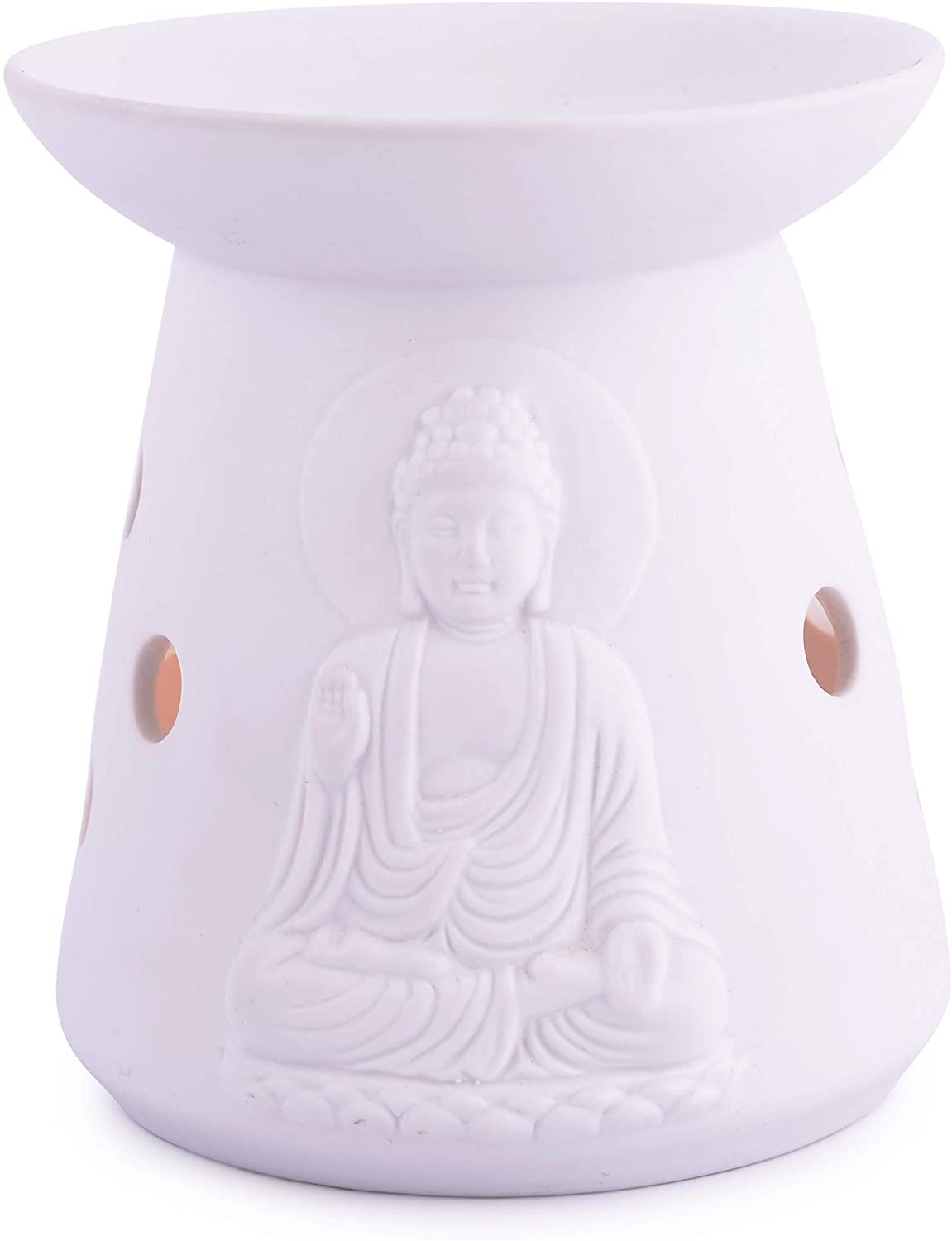 Pajoma Oil Burner Porcelain Buddha Height 12 Cm For Scented Wax And Fragran