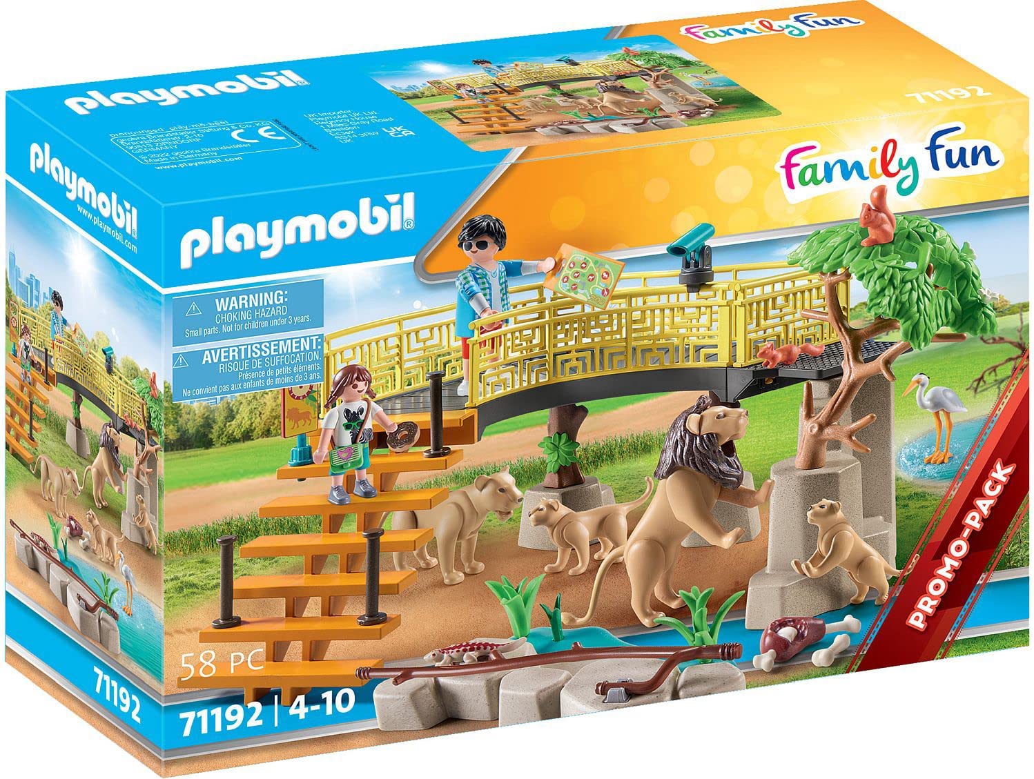 Playmobil Lions in outdoor enclosure