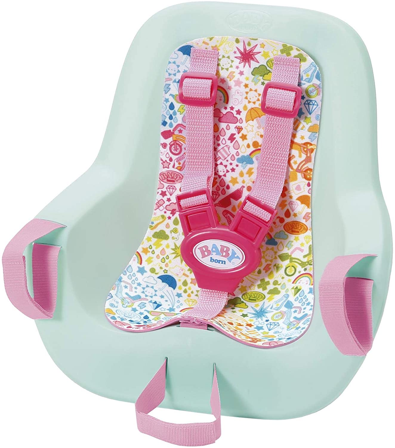 Zapf Creation Baby born Play and Fun, Bicycle seat, Pink + Mint