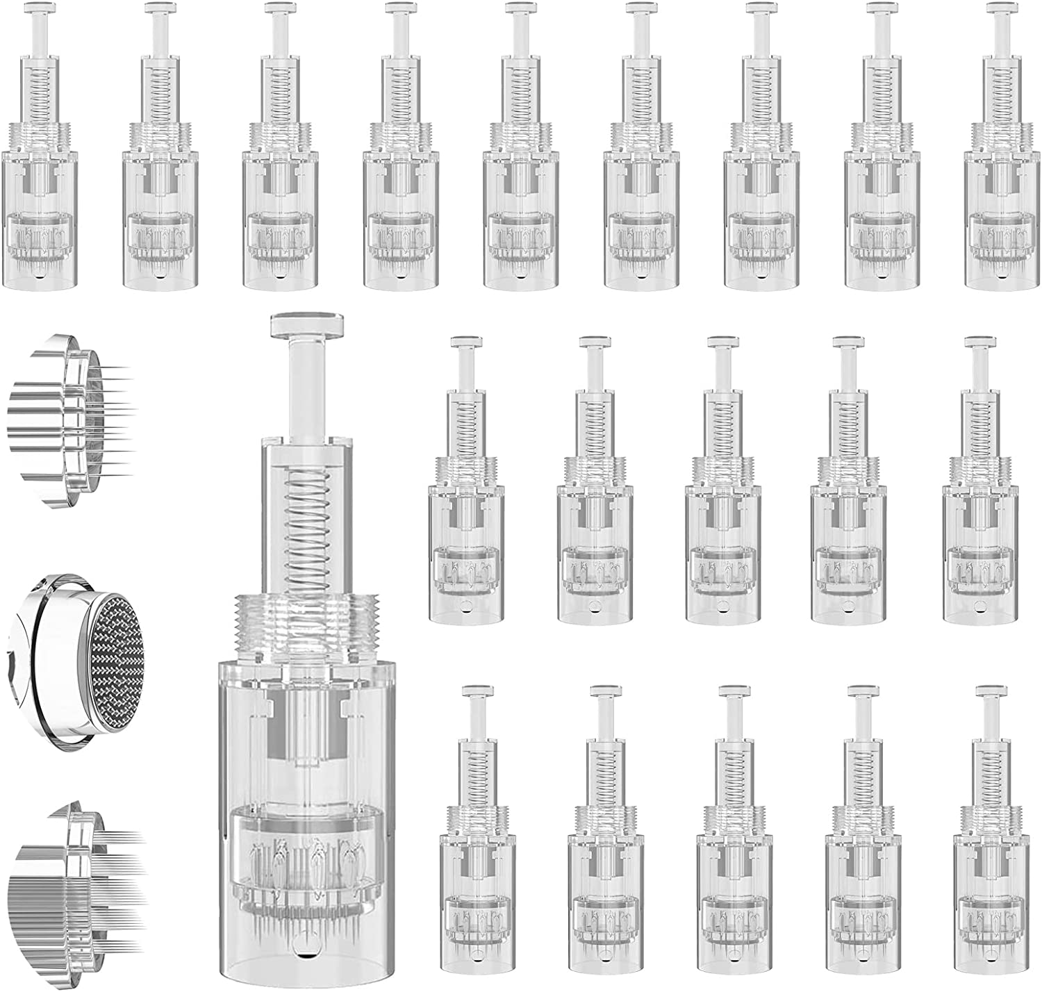 PKCHYE Pack of 20 Microneedling Needles, 36 Pins, 12 Pin, Round Nano Pins, Replacement Derma Pen, Microneedling Needle Cartridges, Micro Nano Needles, Cartridges, Dermapen, Microneedling Replacement Needles, Needle Cartridge