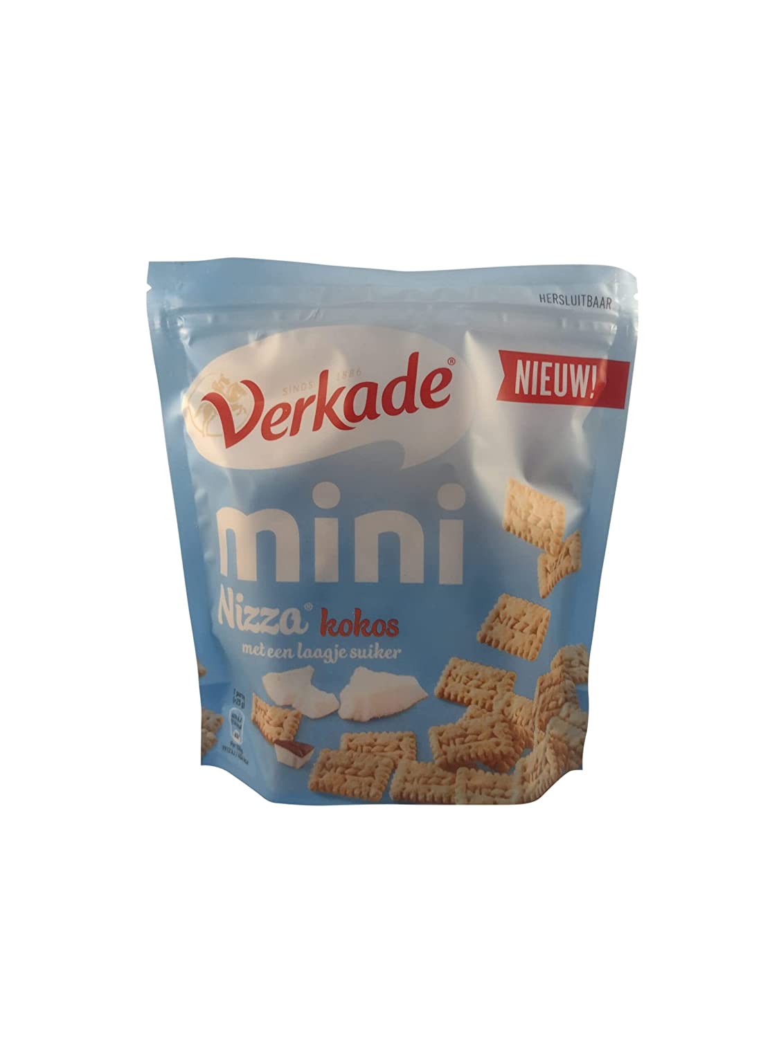 Verkade Kekse | Nizza Mini-Kokosnuss | Holländische Kekse | Holländische Süßigkeiten | 160 Gramm Total