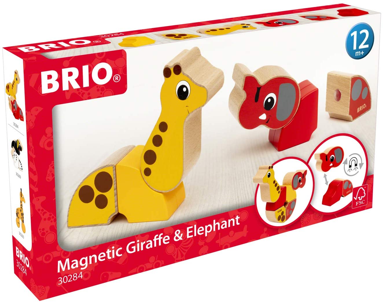 Brio 30284 Magnetic Animals Elephant And Giraffe