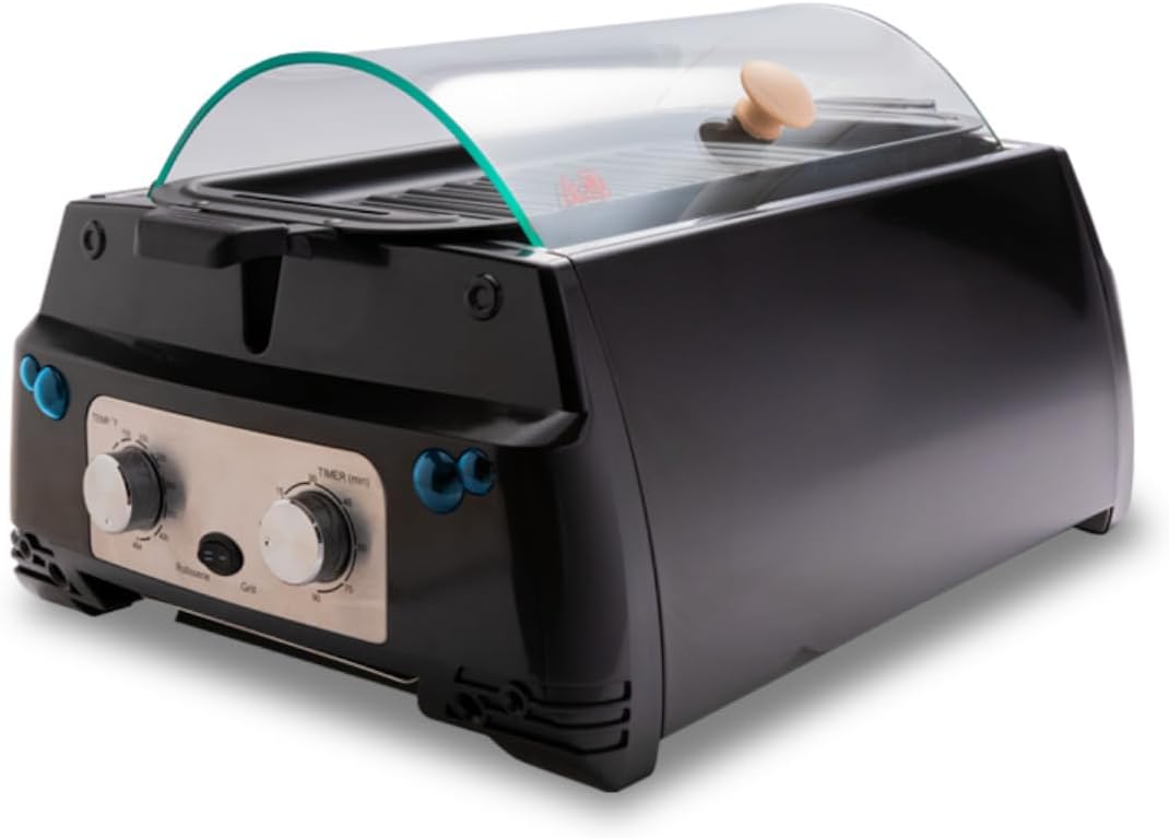 Livington Rotisserie Chef - Indoor Grill, Rotary Grill and Table Grill - Rotisserie Spit for Chicken - Electric Grill - Maximum Capacity - Automatic Shut-Off Function - Duo Infrared Heating Elements
