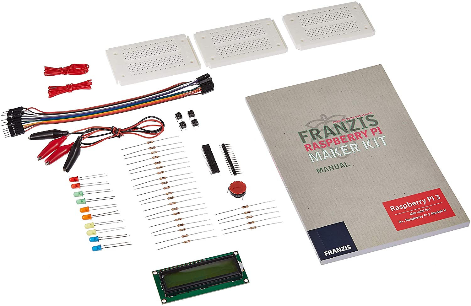 Franzis Raspberry Pi Maker Kit: 20 Amazing Projects, Build Gamepad For Game