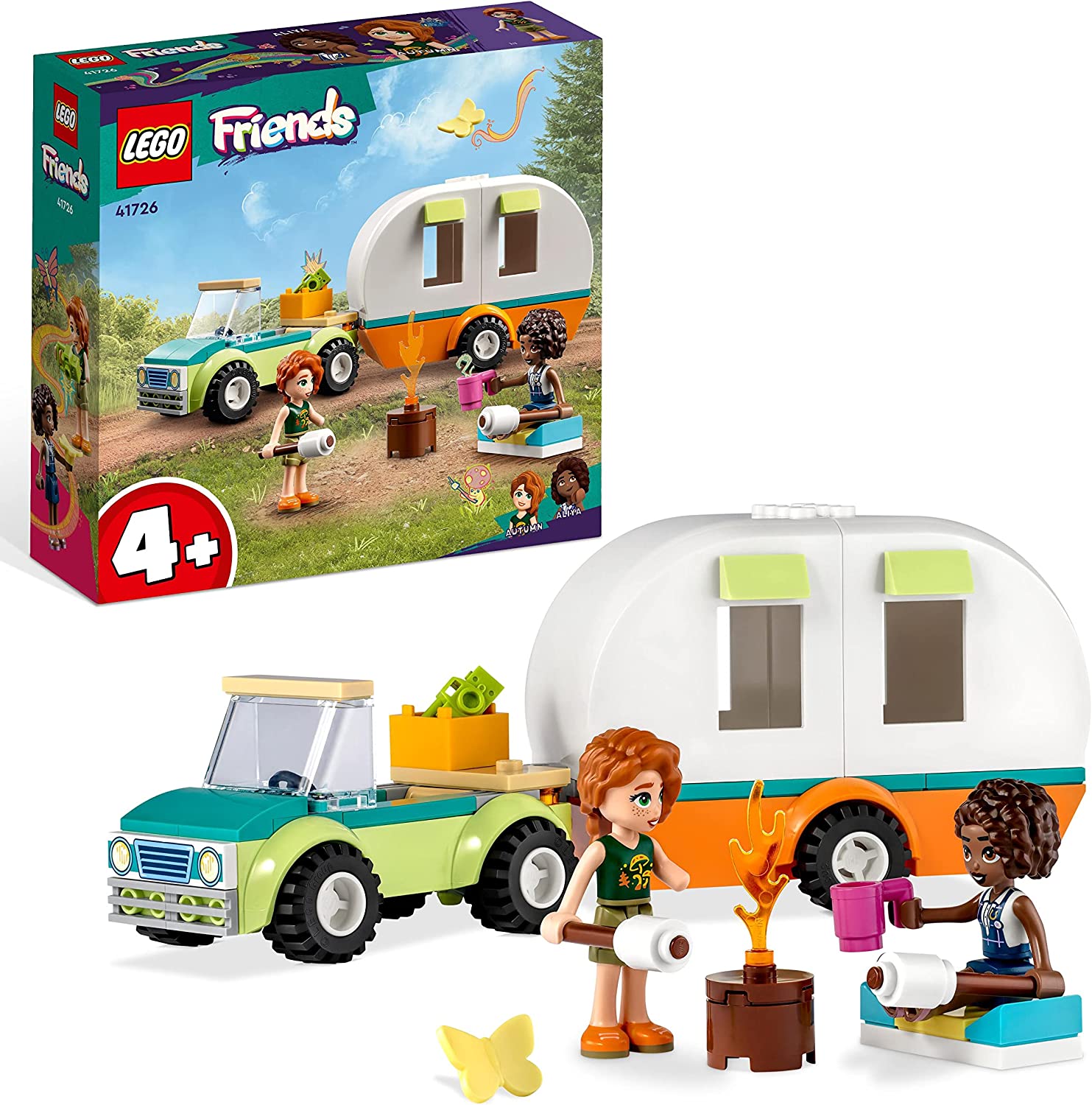 LEGO 41726 Friends Holiday Camping Trip, Motorhome Toy in the Forest with Mini Dolls Autumn and Aliya, Camping Toy Car for Girls and Boys, Characters 2023