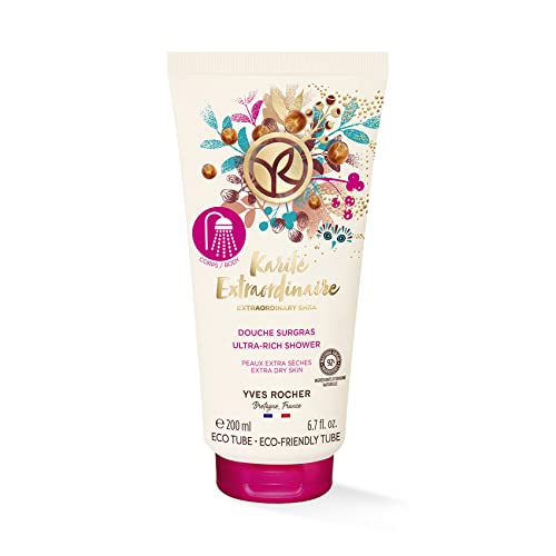 Yves Rocher Weihnachts-Collection Karité Extraordinaire Shower Balm Nourishes and Nourishes the Skin in the Shower 1 x Tube 200 ml