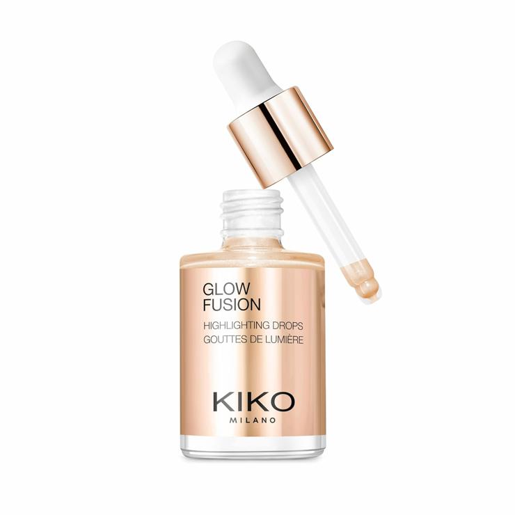 KIKO Milano Glow Fusion Highlighting Drops 03, liquid highlighter for the face with a metallic finish