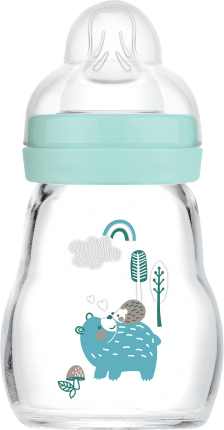 MAM Baby bottle made of glass Easy Start Elements Anti Colic green, 170 ml, 1 p