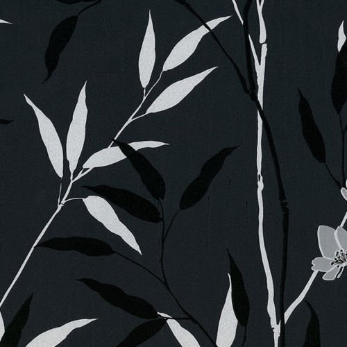 Md29405 – Impressions Of Silk Floral Black, Silver Gallery Suitable