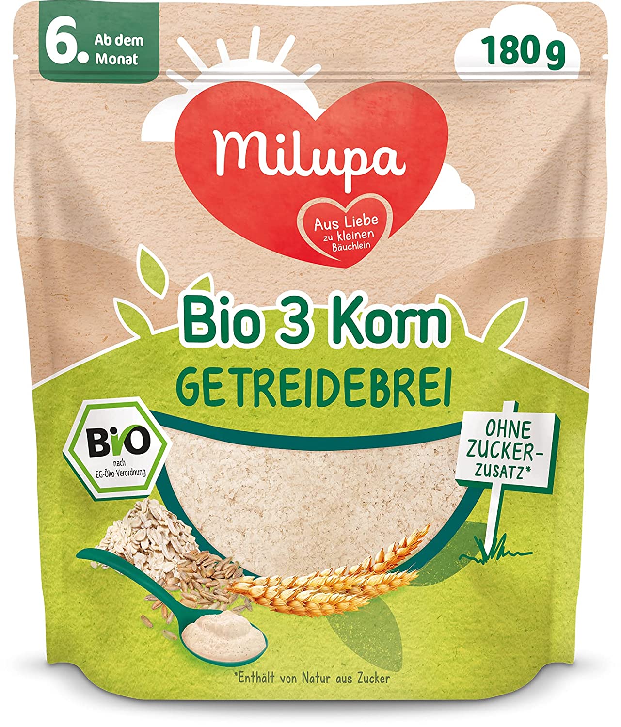 Milupa Bio 3 Korn GB 6M, 180g