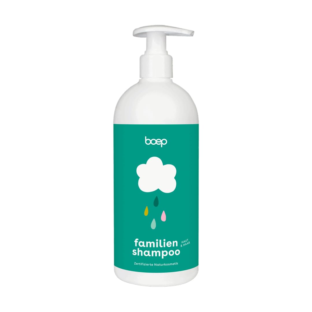boep Family Shampoo for Children and Adults, Mild 2-in-1 Shampoo and Shower Gel for the Whole Family, Certified Natural Cosmetics (500 ml)