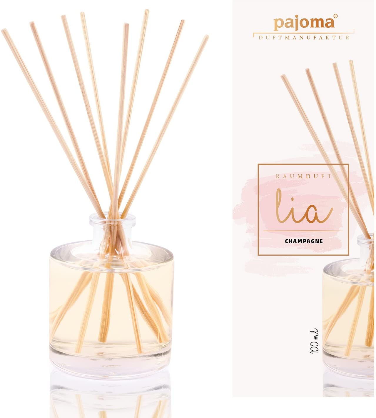 PAJOMA Premium Lia Room Fragrance 100ml Rose Gold Edition, 100 ml Champagne Deluxe Gift Set