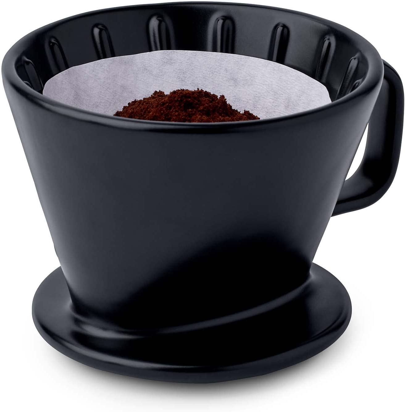 Tchibo Coffee filter, hand filter, hand infusion, filter size 2, dishwasher safe, ceramic, black