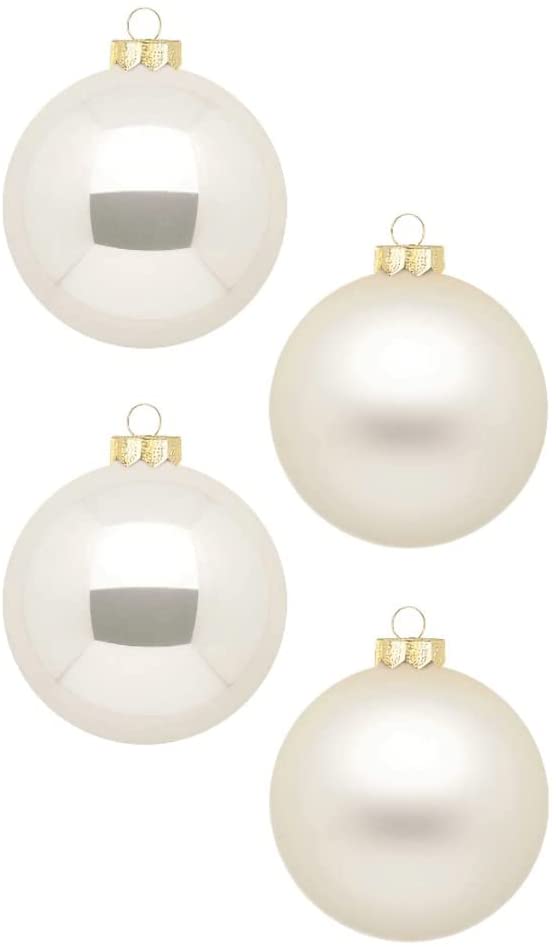 INGE-Glas Magic Christmas Baubles Pack of 12 8 cm Beautiful Glass Christmas Tree Baubles La