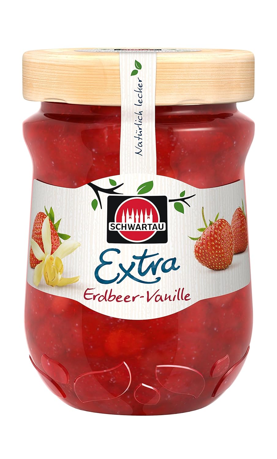 Schwartau Extra Strawberry Vanilla, Jam, Pack of 8 (8 x 340 g)