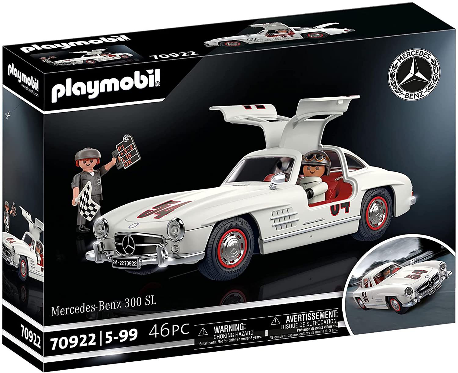 PLAYMOBIL 70922 Mercedes-Benz 300 SL, Model Car for Adults and Toy Car for 