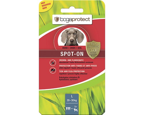 Tick ​​and flea protection bogaprotect SPOT-ON for dogs weighing 20-30 kg 3x3.2 ml