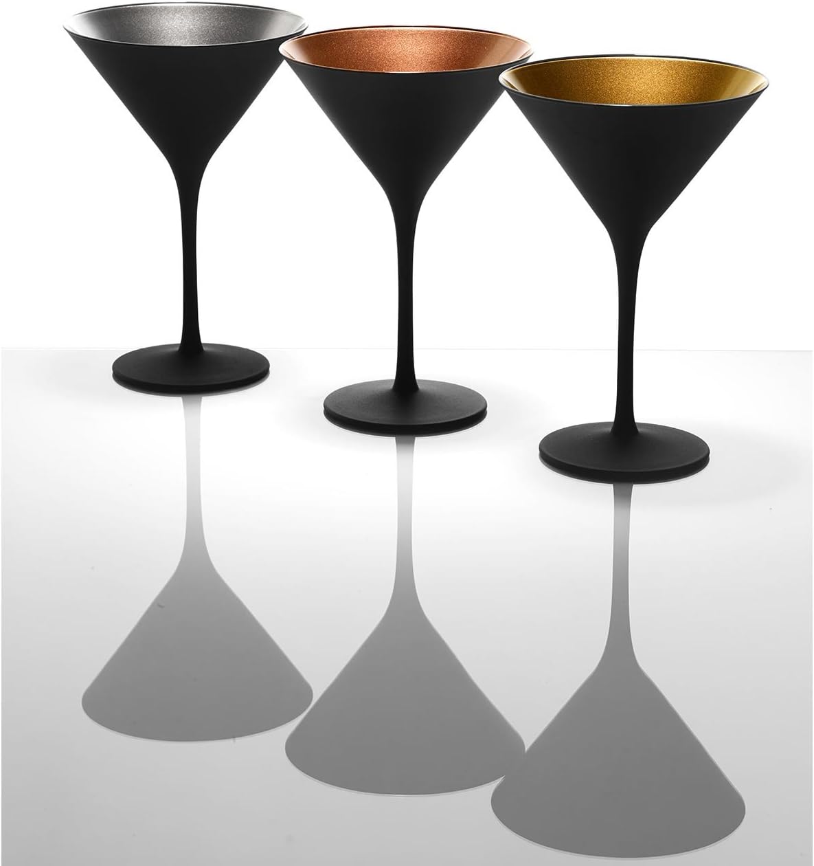 Olympic – Matt Black/Bronze – 6 Cocktail Glasses