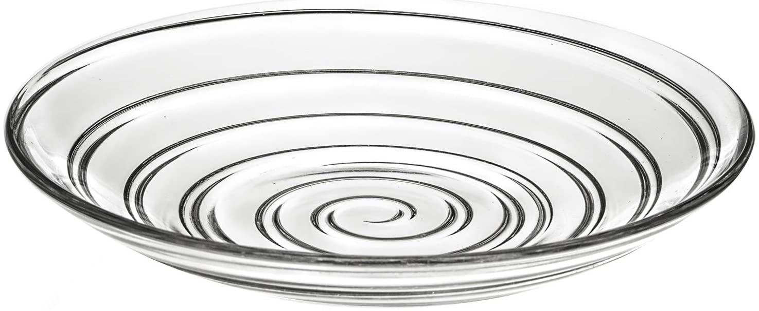 RCR 260439 D\'O Set of 4 Glass Plates 21 cm Transparent