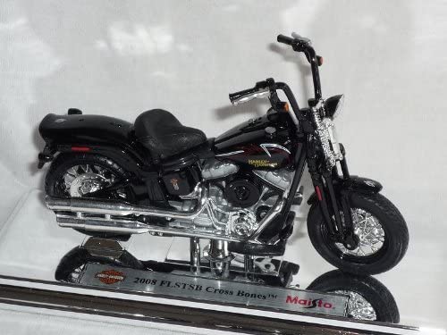 HarIey Davdson 2008 Flstsb Cross Bones Black 1/18 Maisto Model Motorcycle M