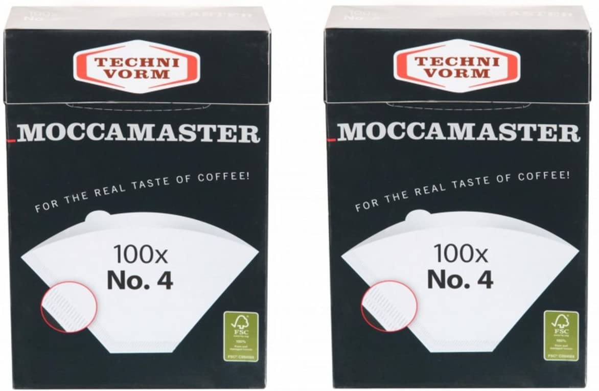 Moccamaster 2 x Filter No.4 (100 Filter Bags Each) Technivorm