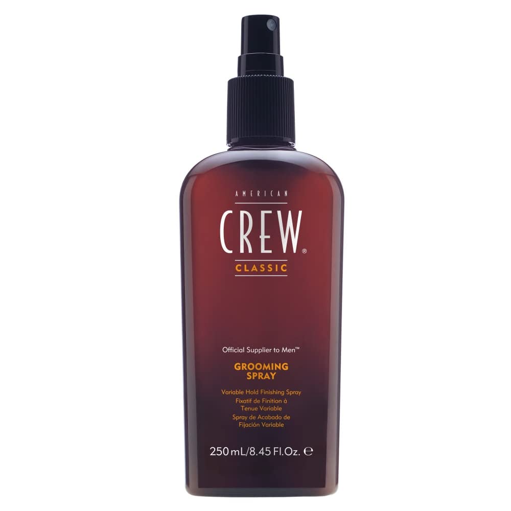 AMERICAN CREW Grooming Spray, 250 ml, Styling Spray for Men, Hair Spray Gives Flexible Hold & Natural Shine, Styling and Finish Hair Product, Care and Moisture for Hair