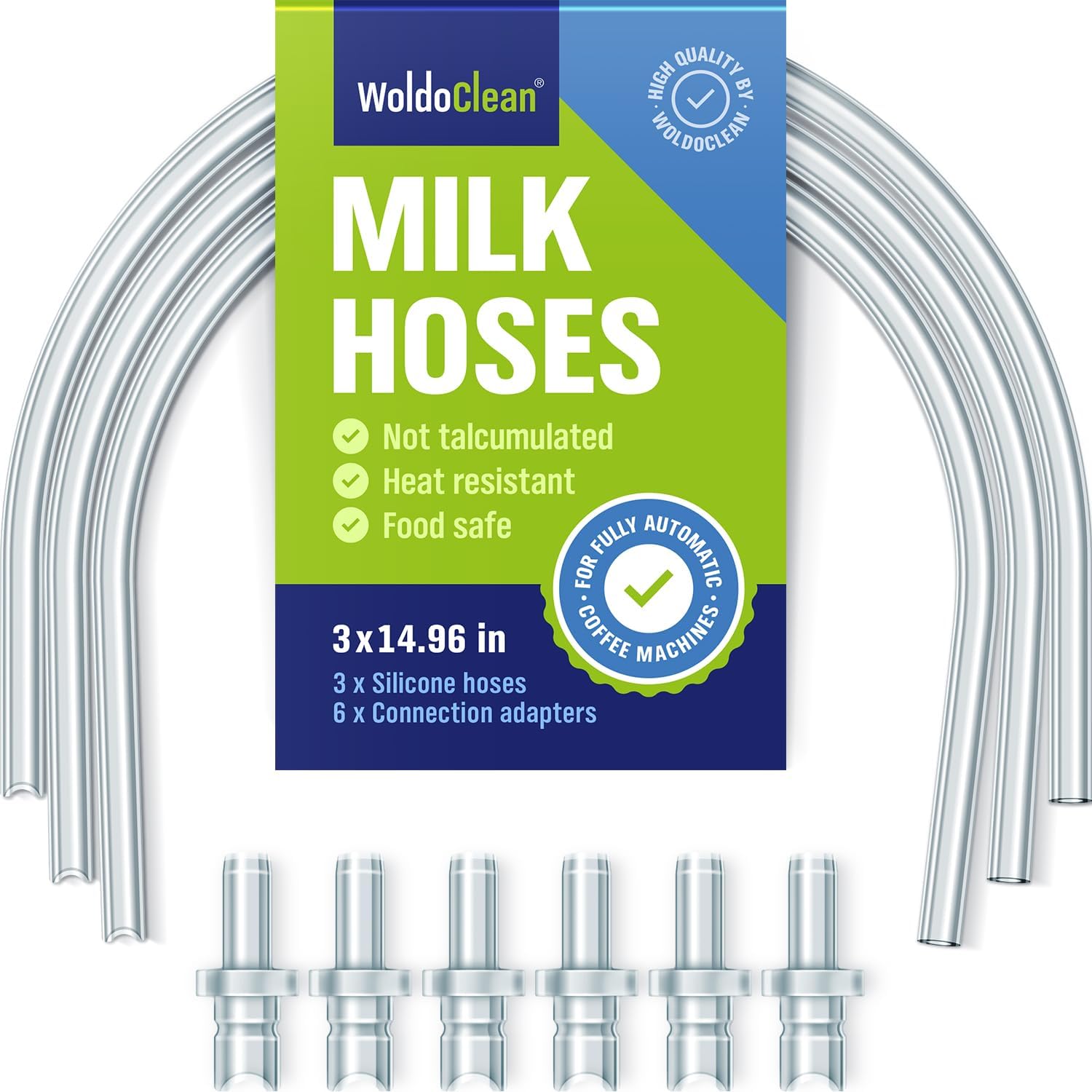 Milk Hose Set Compatible with Jura Fully Automatic Coffee Machines - with 3x Hoses and 6x Adapters