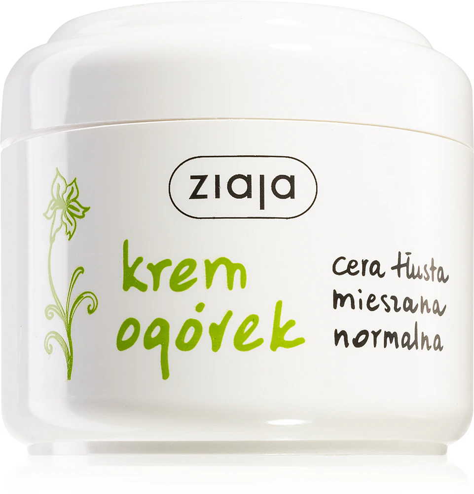 Ziaja Cucumber hydrating and soothing cream with vitamins A and E