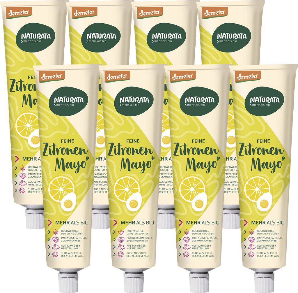 Zitronen Mayo in der Tube, 8x 185 ml